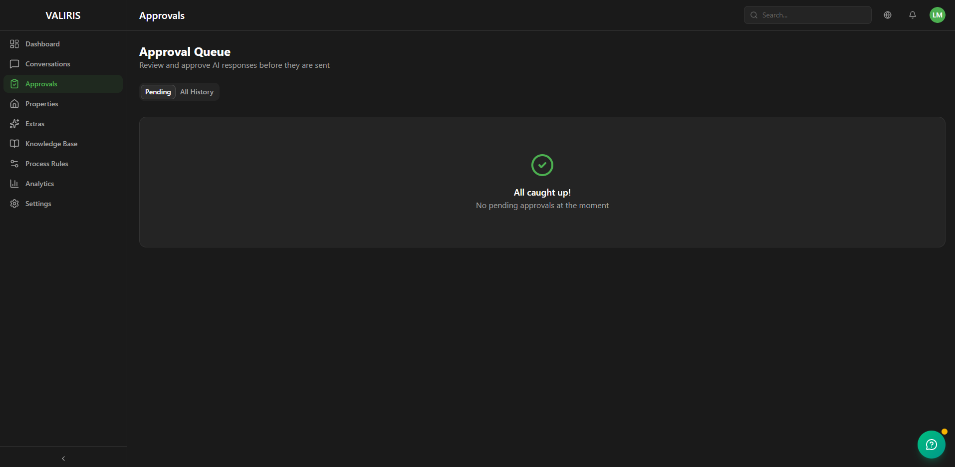 VALIRIS per-property AI configuration and settings for STR operators