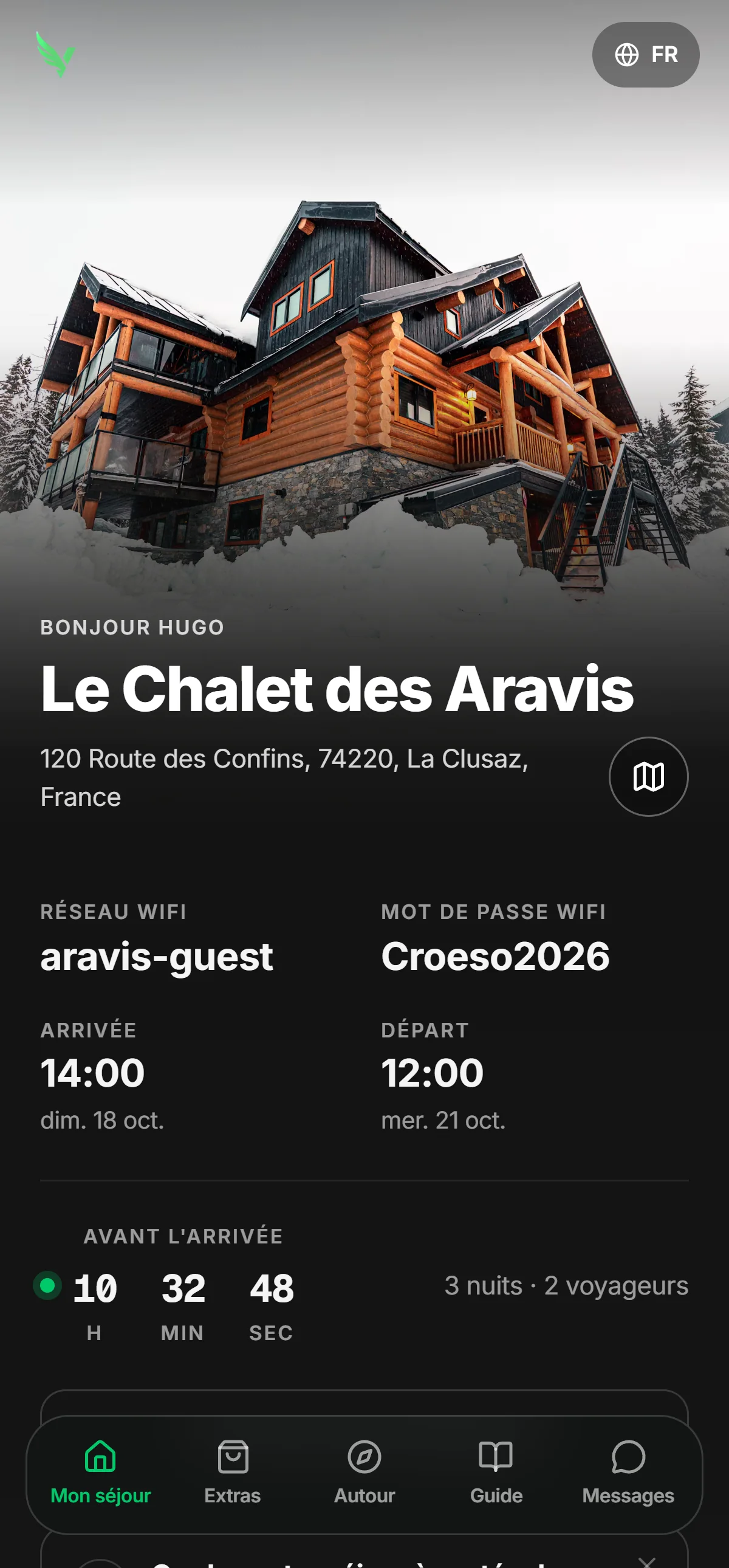 Capture de Valiris : portail voyageur, accueil