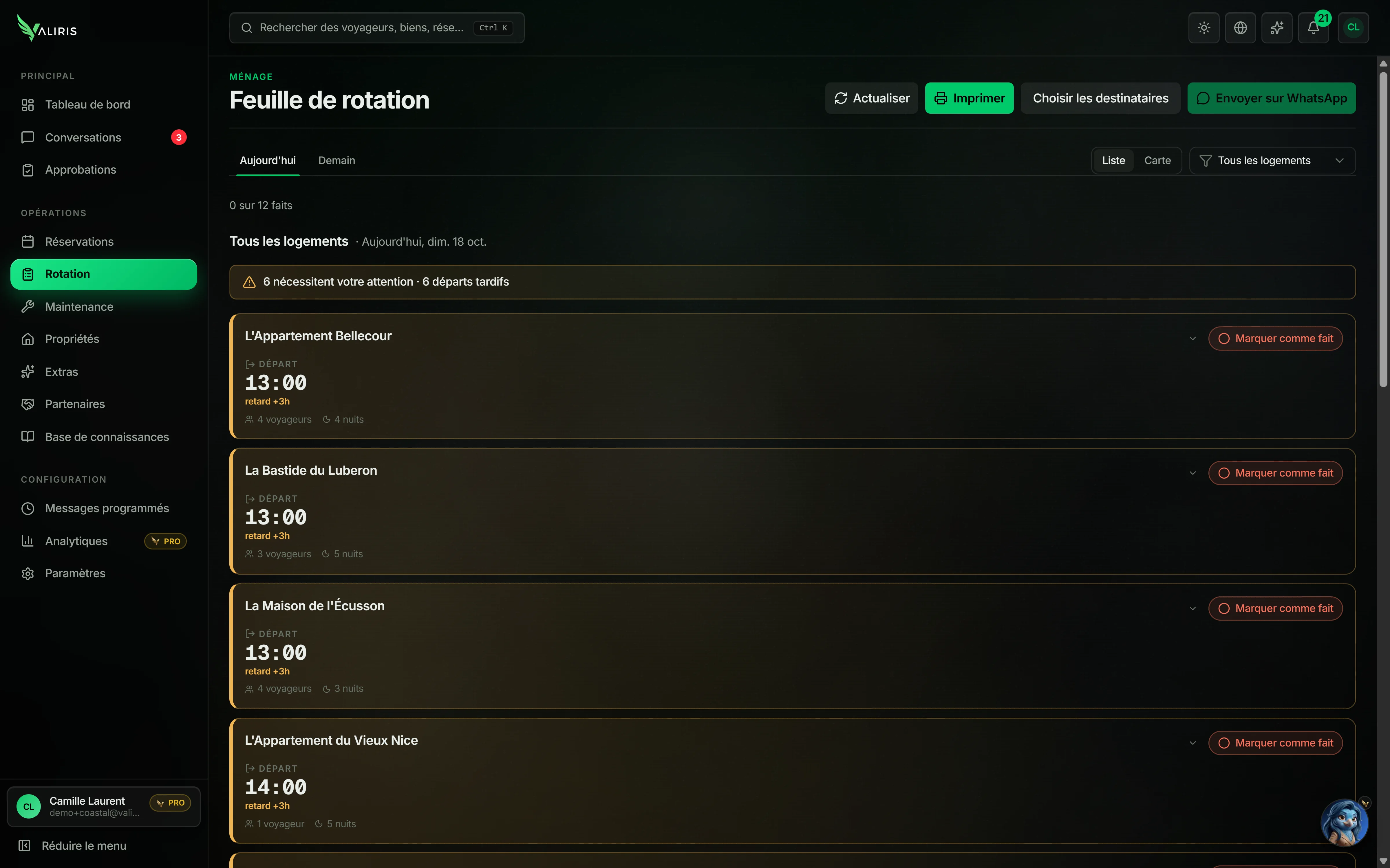 Capture de Valiris : rotation